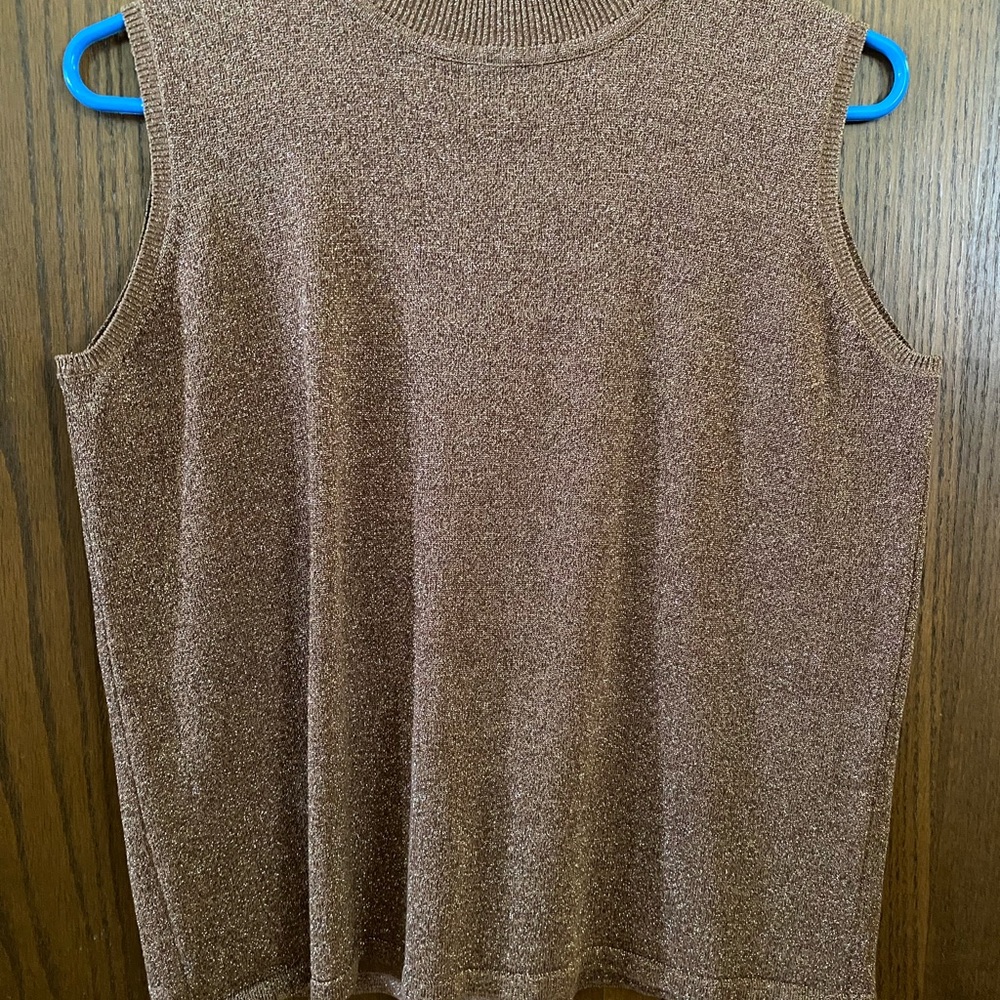 Brown Shimmer Tank Top